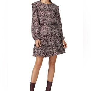 Rebecca Minkoff Selandra Dress size XL burgandy floral